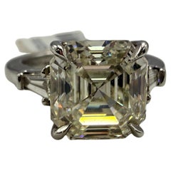 Bague de fiançailles Asscher 5,07 carats platine