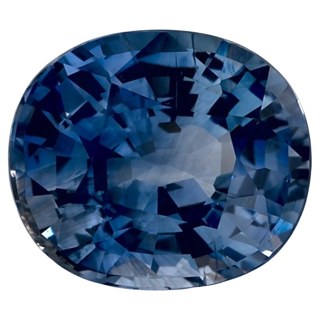 5.07 carati di zaffiro blu a cuscino, gemma sfusa