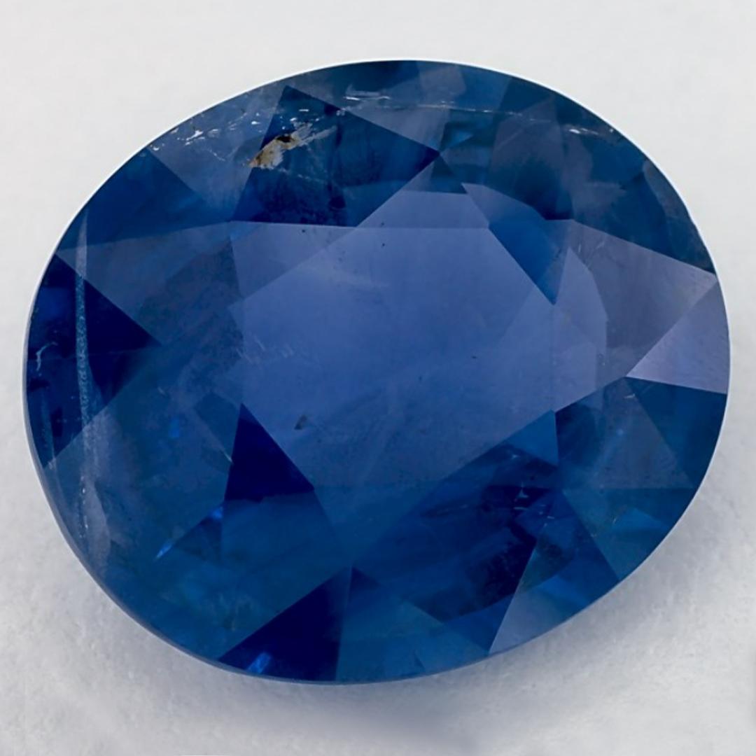 Taille ovale 5.07 Carat Blue Sapphire Oval Loose Gemstone (Saphir bleu ovale) en vente