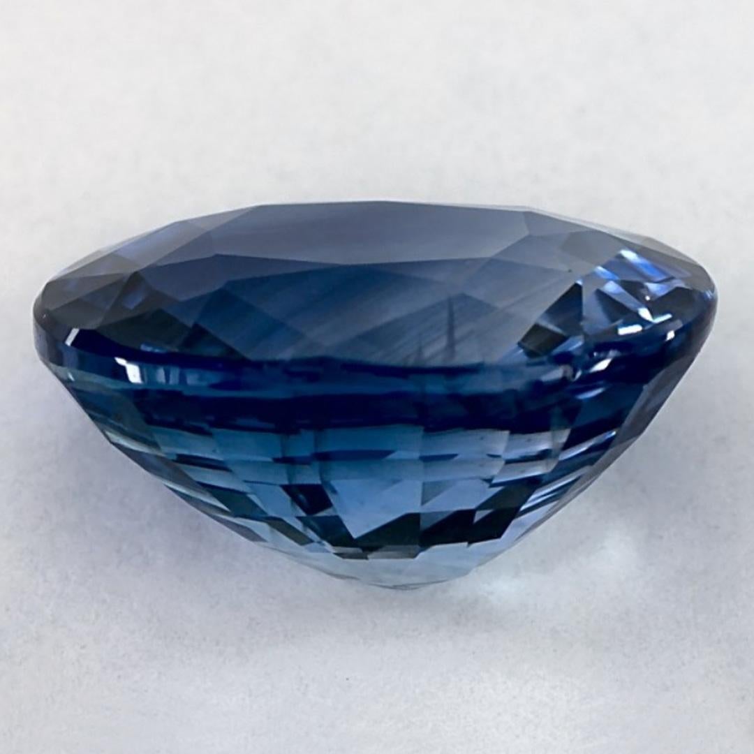 5.07 Ct Blue Sapphire Oval Loose Gemstone In New Condition For Sale In Fort Lee, NJ