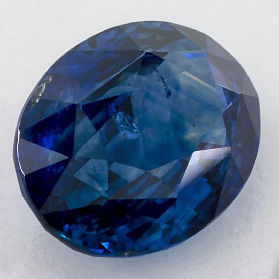 Taille ovale 5.07cts Blue Sapphire Oval Loose Gemstone (Saphir bleu ovale) en vente
