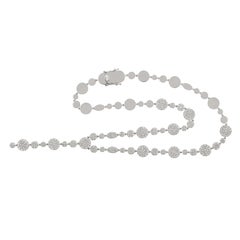 Meghna Jewels 5.08 Carat 14 Karat White Gold Diamond Necklace