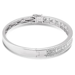 5.08 Carat F Color VVS Clarity White Diamond Bracelet