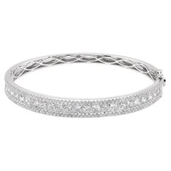 5.08 Carat F Color VVS Clarity White Diamond Bracelet 
