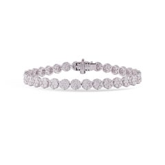5.09 Carat Diamond Bracelet Studded in 18 Karat White Gold