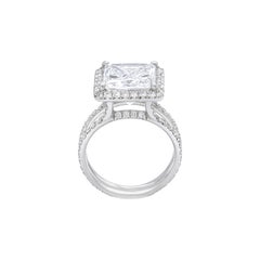 5.09 Carat Princess Diamond Ring 18K Gold Refined Grandeur Heirloom