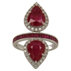 5.09 Carat Ruby and Diamond Ring in 18 Karat Gold
