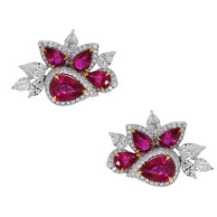 White Diamond Stud Earrings