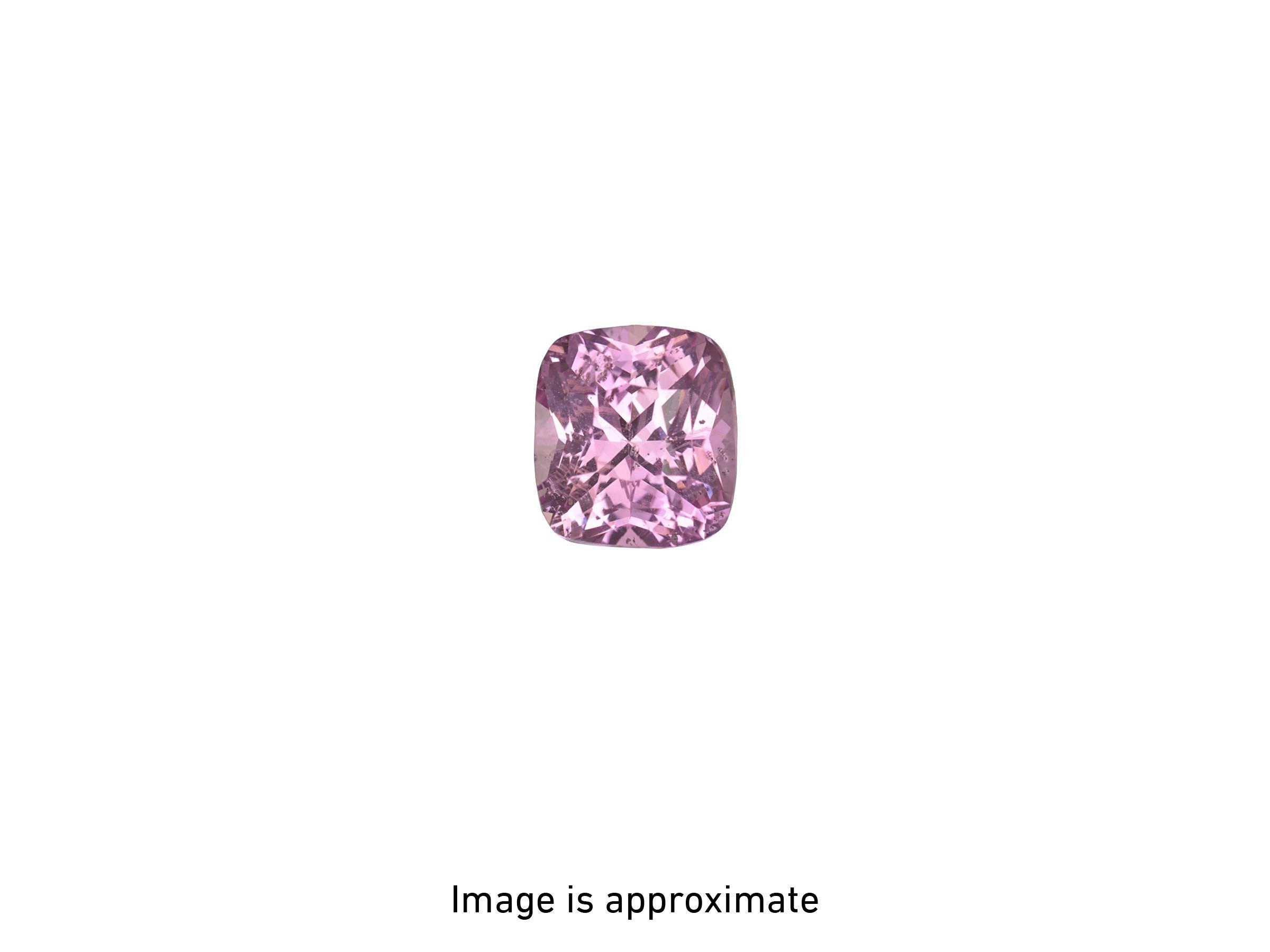Modern 5.09-carat, cushion-cut untreated Ceylon sapphire bridal bypass ring. For Sale