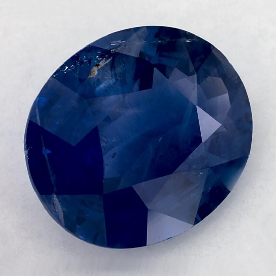 Oval Cut 5.09 Ct Blue Sapphire Oval Loose Gemstone For Sale
