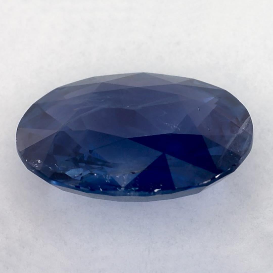 5.09 Ct Blue Sapphire Oval Loose Gemstone In New Condition For Sale In Fort Lee, NJ