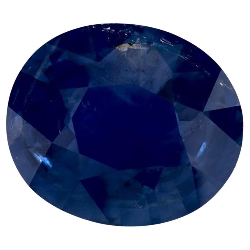5.09 Ct Blue Sapphire Oval Loose Gemstone