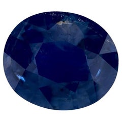 5.09 Karat Blauer Saphir Oval Loser Edelstein