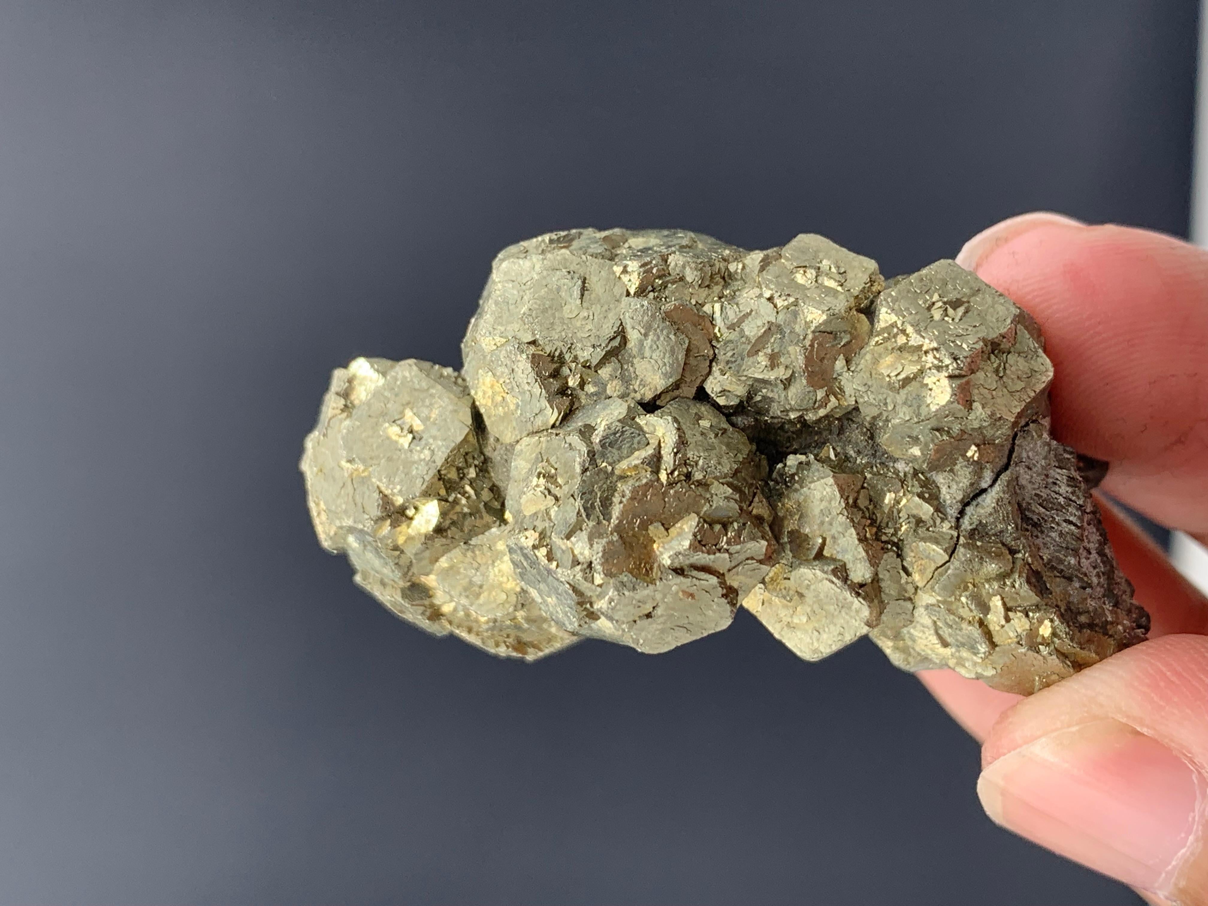 50.95 Gram Incredible Pyrite Specimen From Jowzjan Province, Afghanistan  For Sale 2