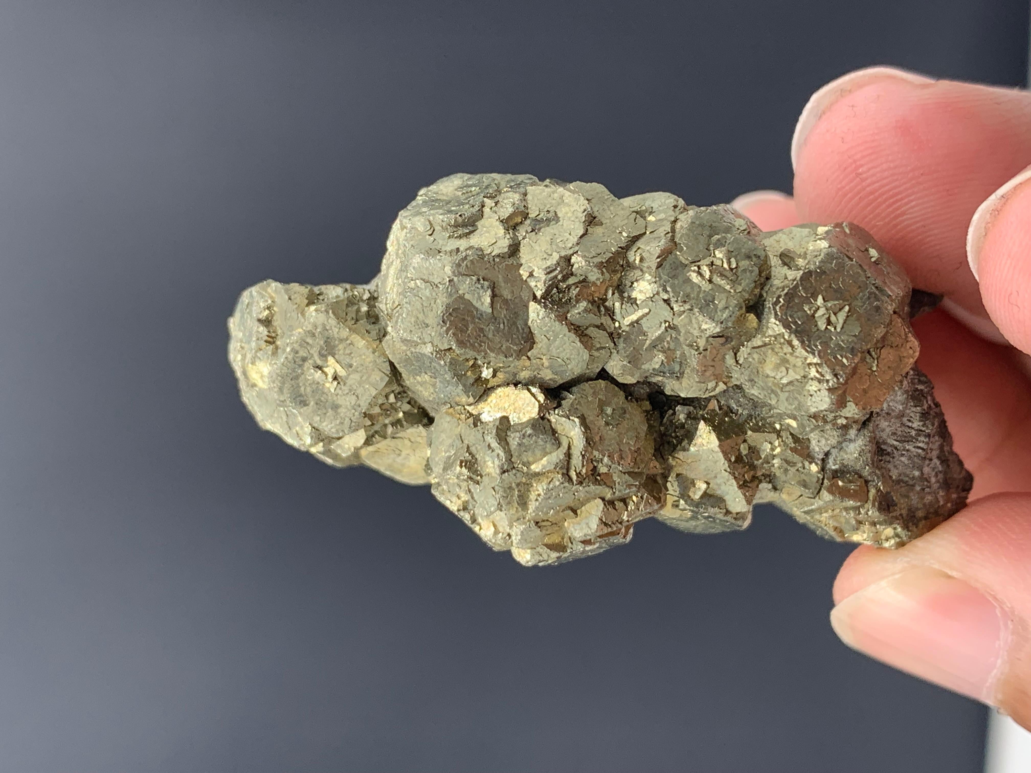 50.95 Gram Incredible Pyrite Specimen From Jowzjan Province, Afghanistan  For Sale 3