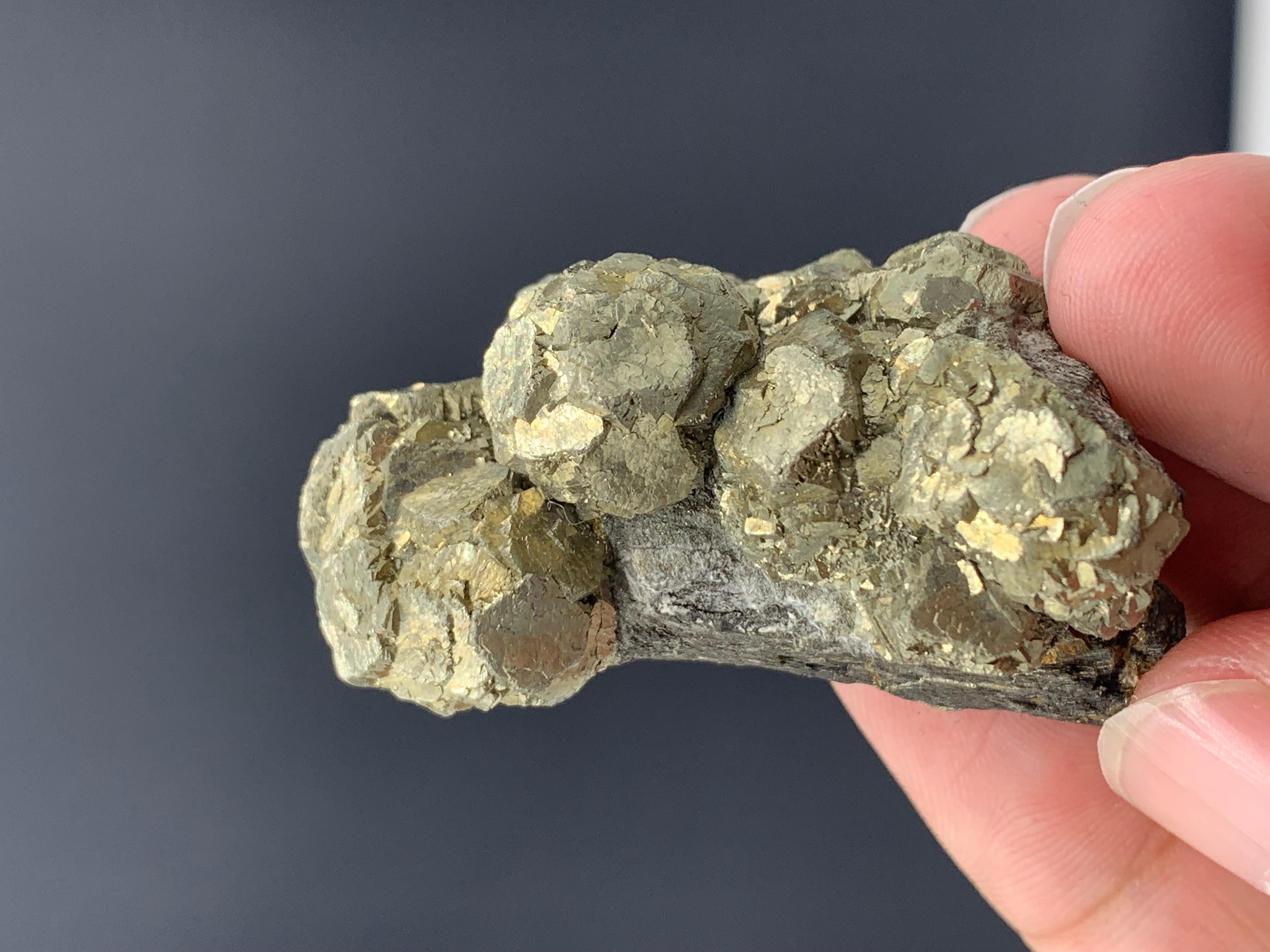 50.95 Gram Incredible Pyrite Specimen From Jowzjan Province, Afghanistan  For Sale 4