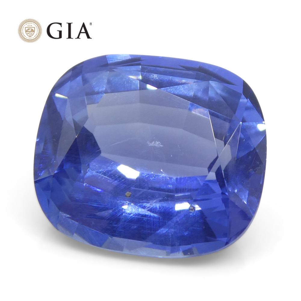 5.09ct Cushion Blue Sapphire GIA Certified Sri Lanka Unheated  For Sale 6