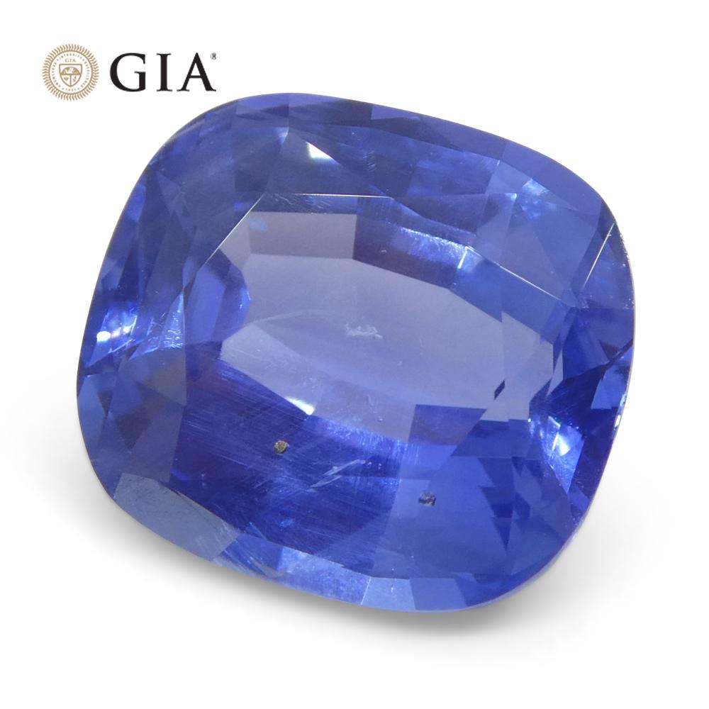 5.09ct Cushion Blue Sapphire GIA Certified Sri Lanka Unheated  For Sale 2