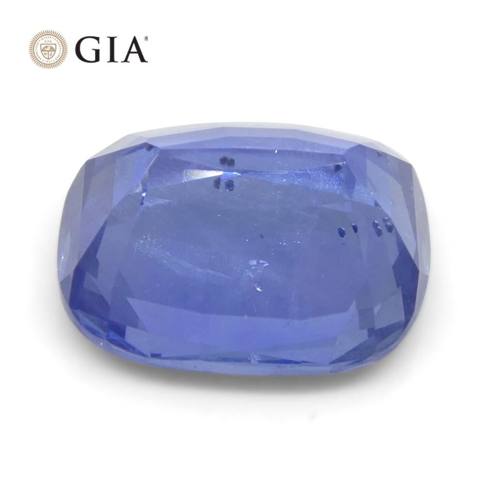5.09ct Cushion Blue Sapphire GIA Certified Sri Lanka Unheated  For Sale 3