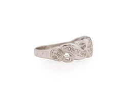.50 Karat Gesamtgewicht Art Deco Diamant 14 Karat Weißgold/Platin Ehering