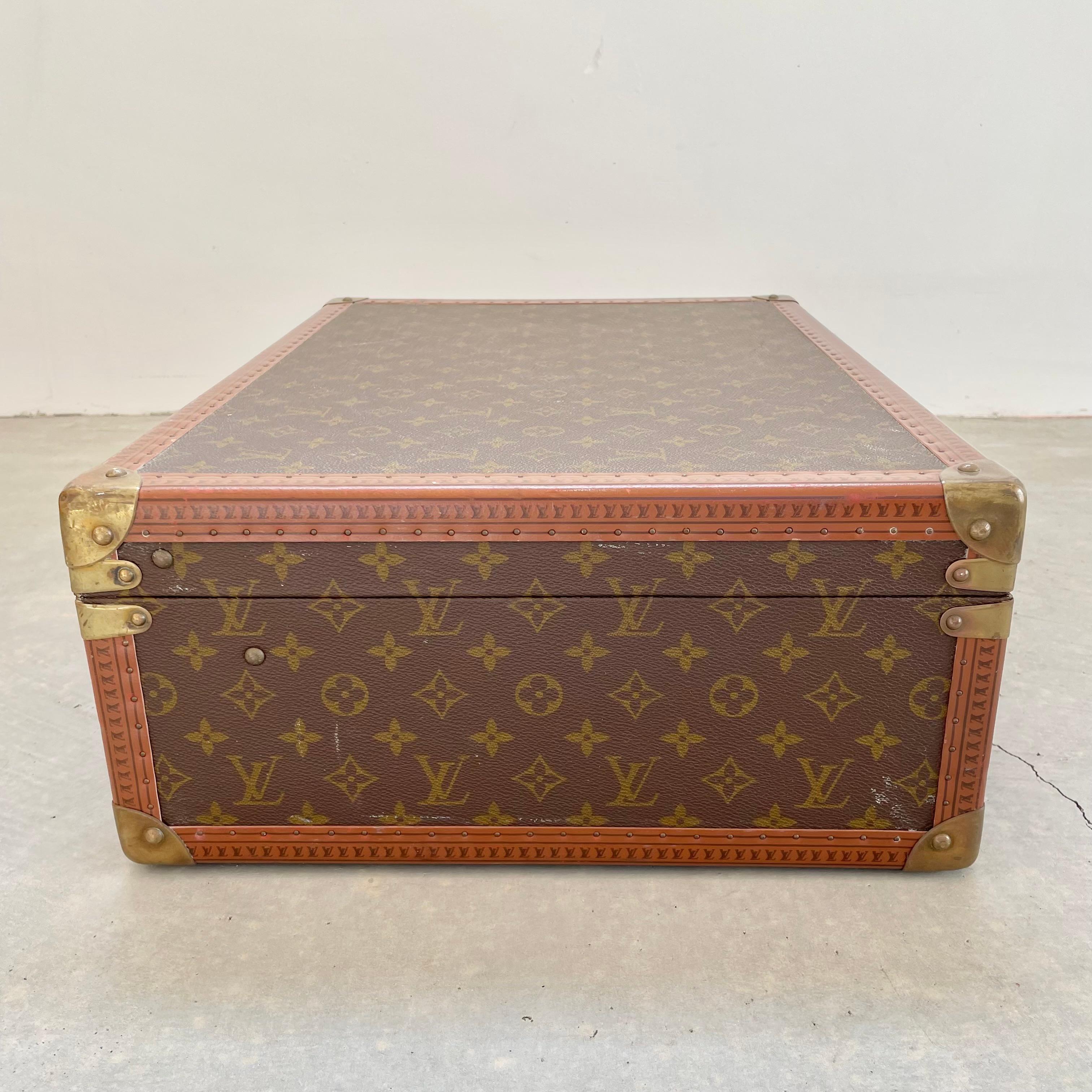 Brass 50cm Louis Vuitton Trunk, 1940s France For Sale