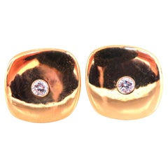Orecchini a clip con diamante naturale da .50ct in oro giallo 14kt