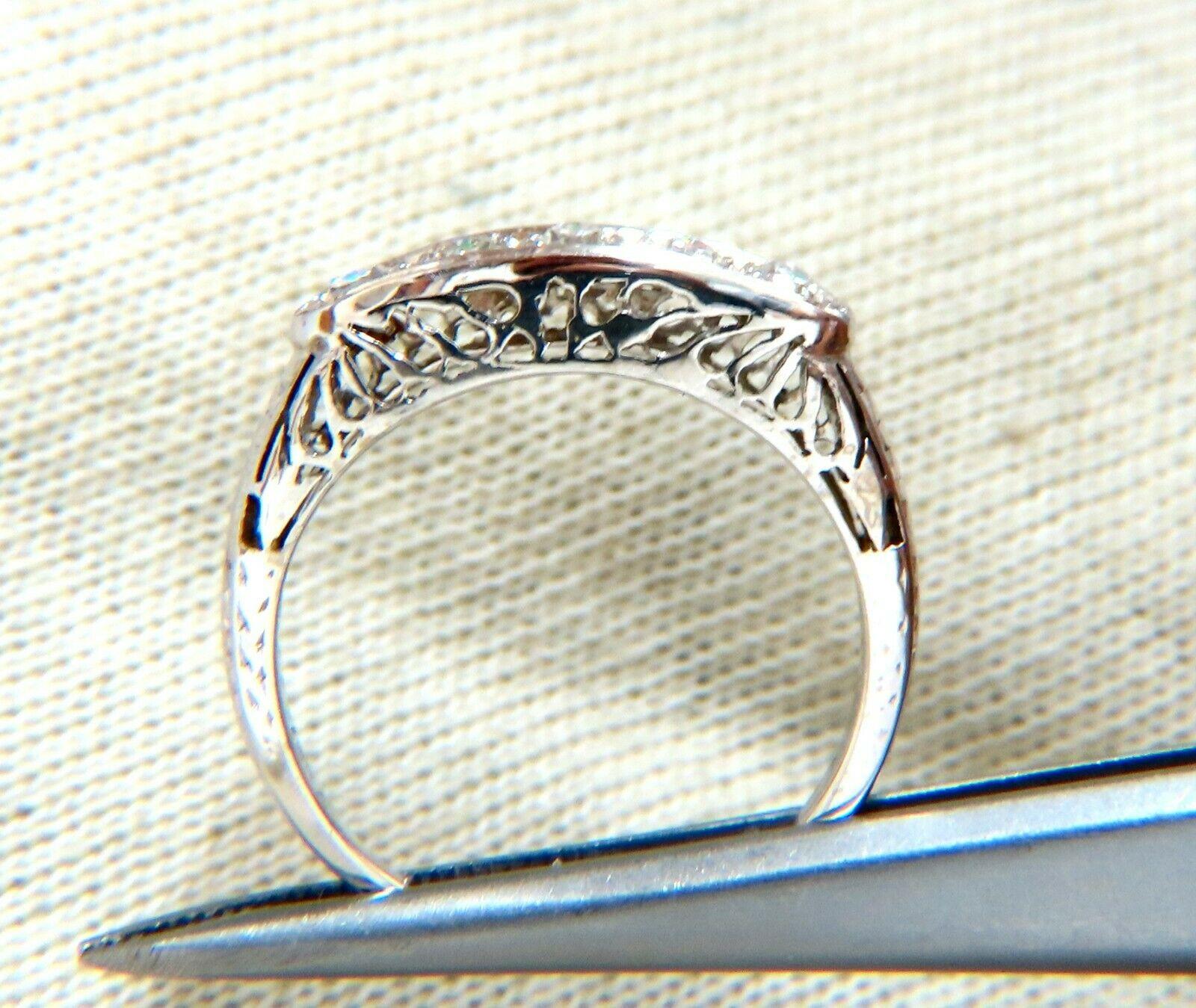 Taille vieille mine Bague vintage ancienne mine en or 14 carats avec diamants naturels de 0,50 carat en vente