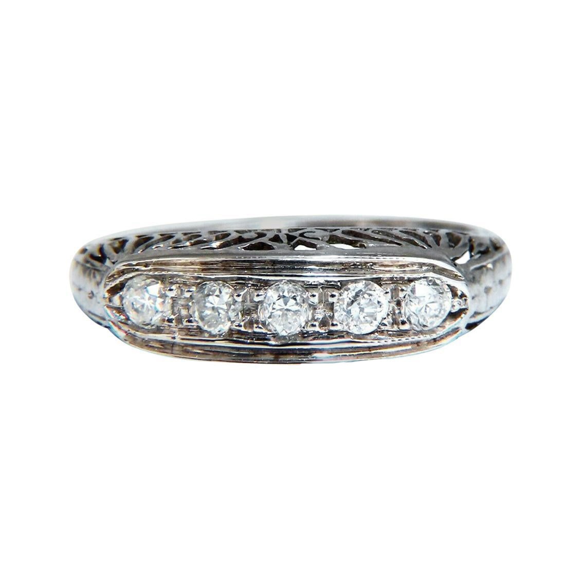 .50ct Natural Diamonds Old Mine Vintage Ring 14kt* For Sale