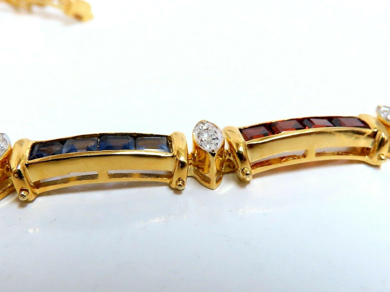 50ct Natural Garnet Tourmaline Aquamarine Peridot Citrine Topaz Diamond Necklace In New Condition For Sale In New York, NY