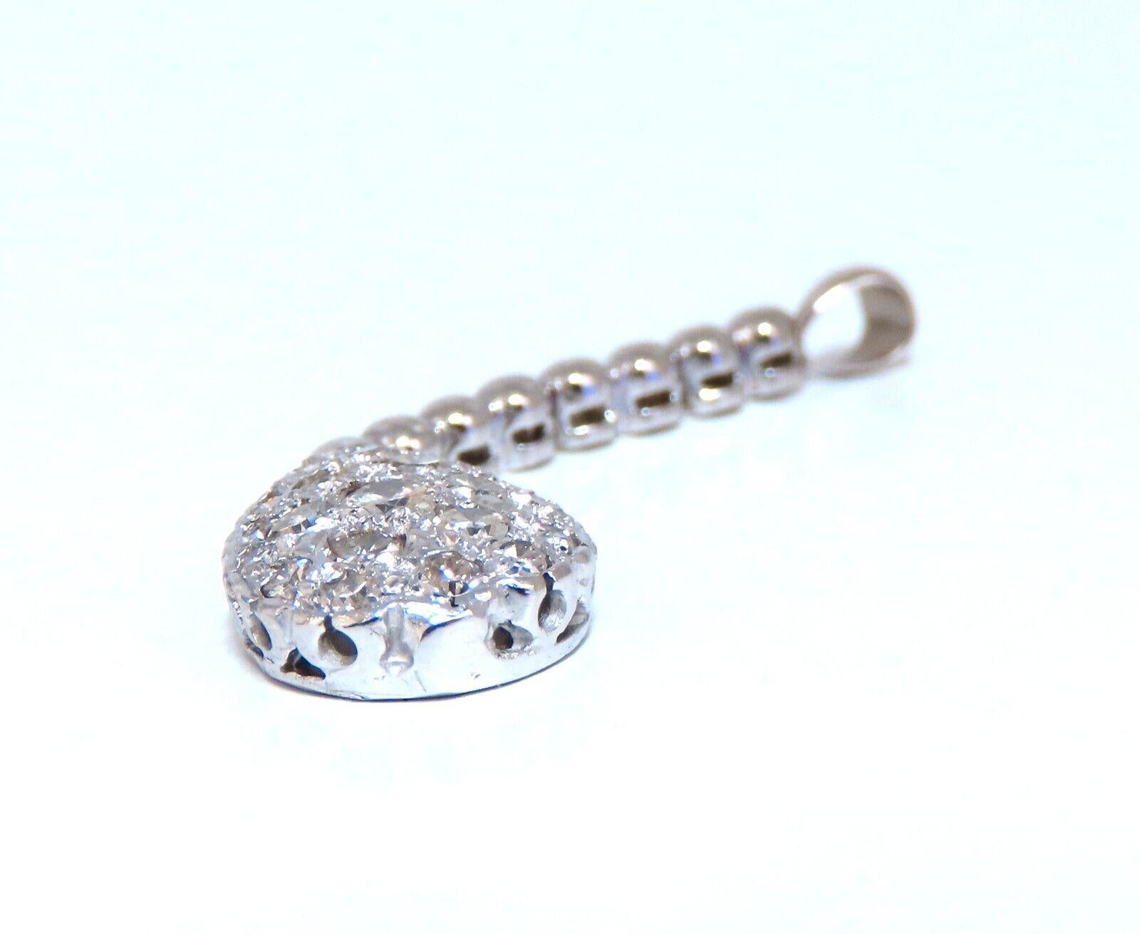 Pendentif en forme de goutte en or 14 carats avec diamants en forme de poire naturel de 0,50 carat Neuf - En vente à New York, NY