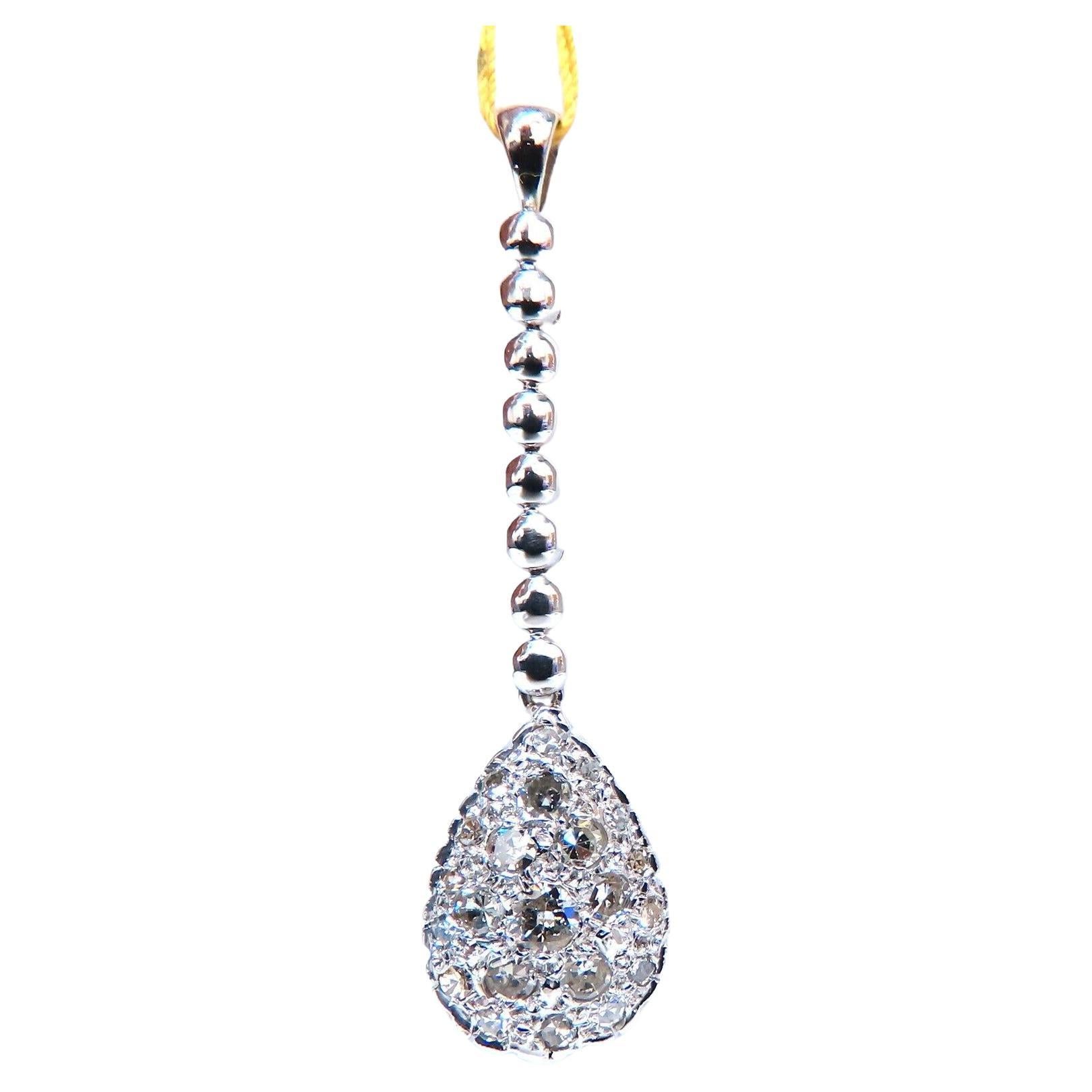 .50ct Natural Pear Diamonds Drop Pendant 14kt Dangle For Sale
