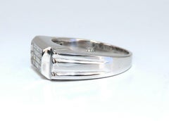 0.50 Carat Natural Princess Cut Diamonds Cluster Men’s Ring 18 Karat