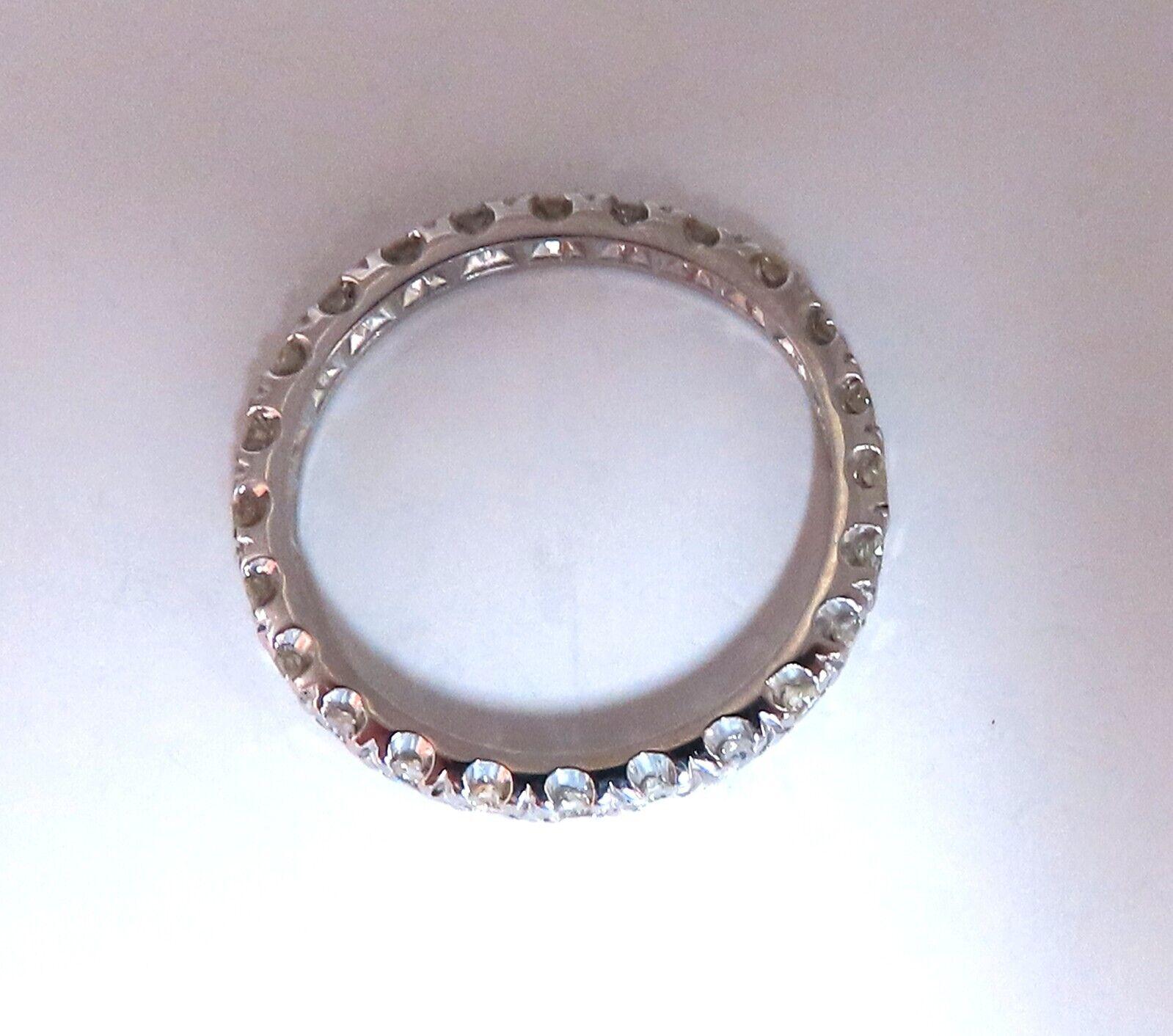 Women's or Men's .50 Carat Natural Round Diamonds Ring Sharing Prong 14 Karat For Sale