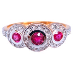 .50ct Natural Ruby Diamonds Ring 14kt Natural Reds
