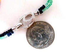 50 Carat Natural Sapphire Emerald Beads Necklace 14 Karat