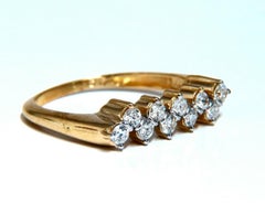 .50ct Natural Staggered Lay Diamonds Flat Band 14kt