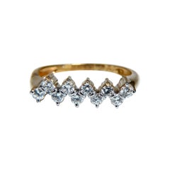 Bracelet plat en or 14 carats avec diamants naturels taille superposée de 0,50 carat