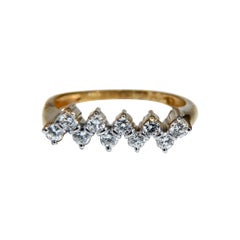 .50ct Natural Staggered Lay Diamonds Flat Band 14kt*