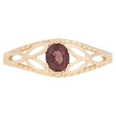 .50ct Oval Cut Ruby Ring, 14k Yellow Gold Women's Solitaire
