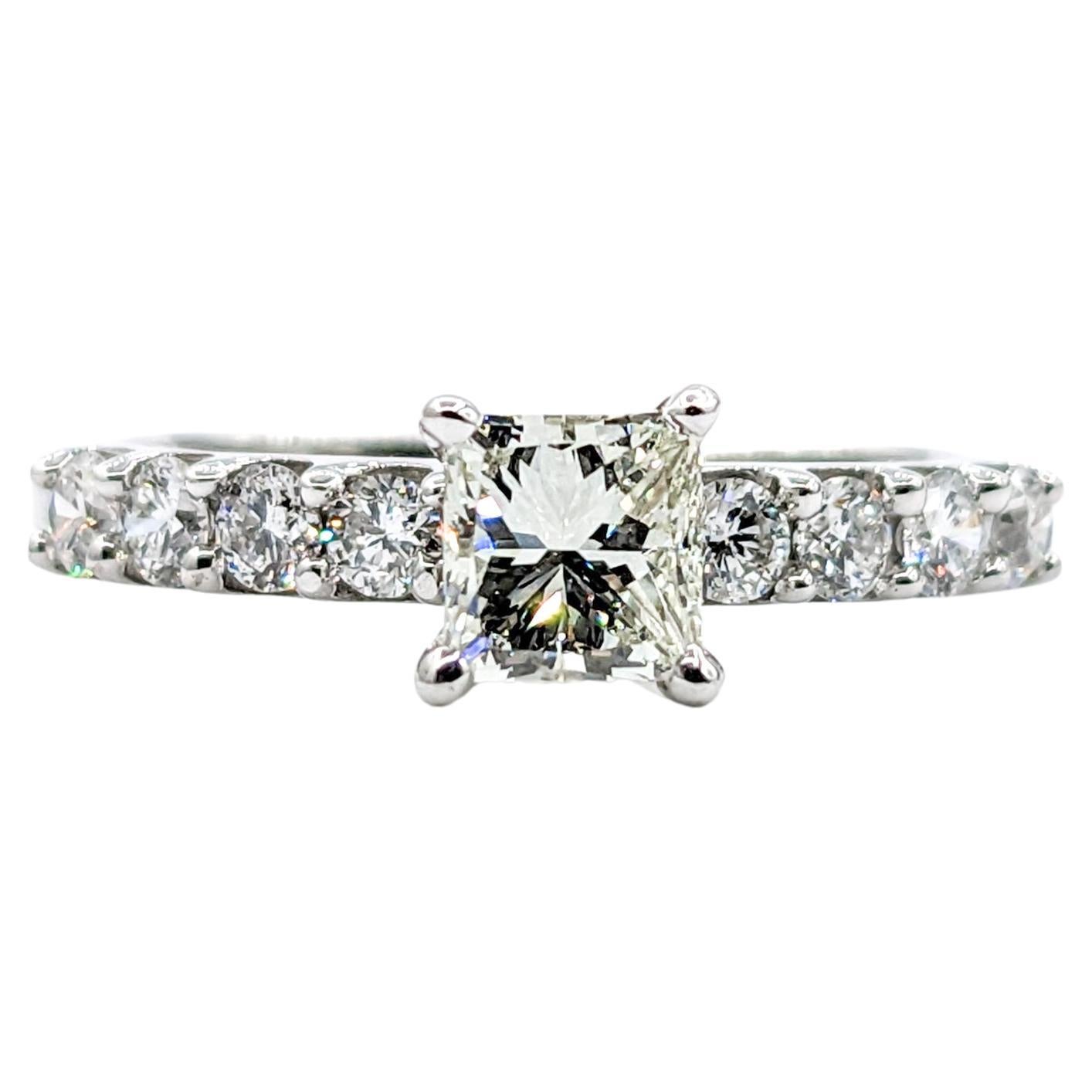 .50ct Princess Diamond centerpiece Diamond Ring in White Gold
