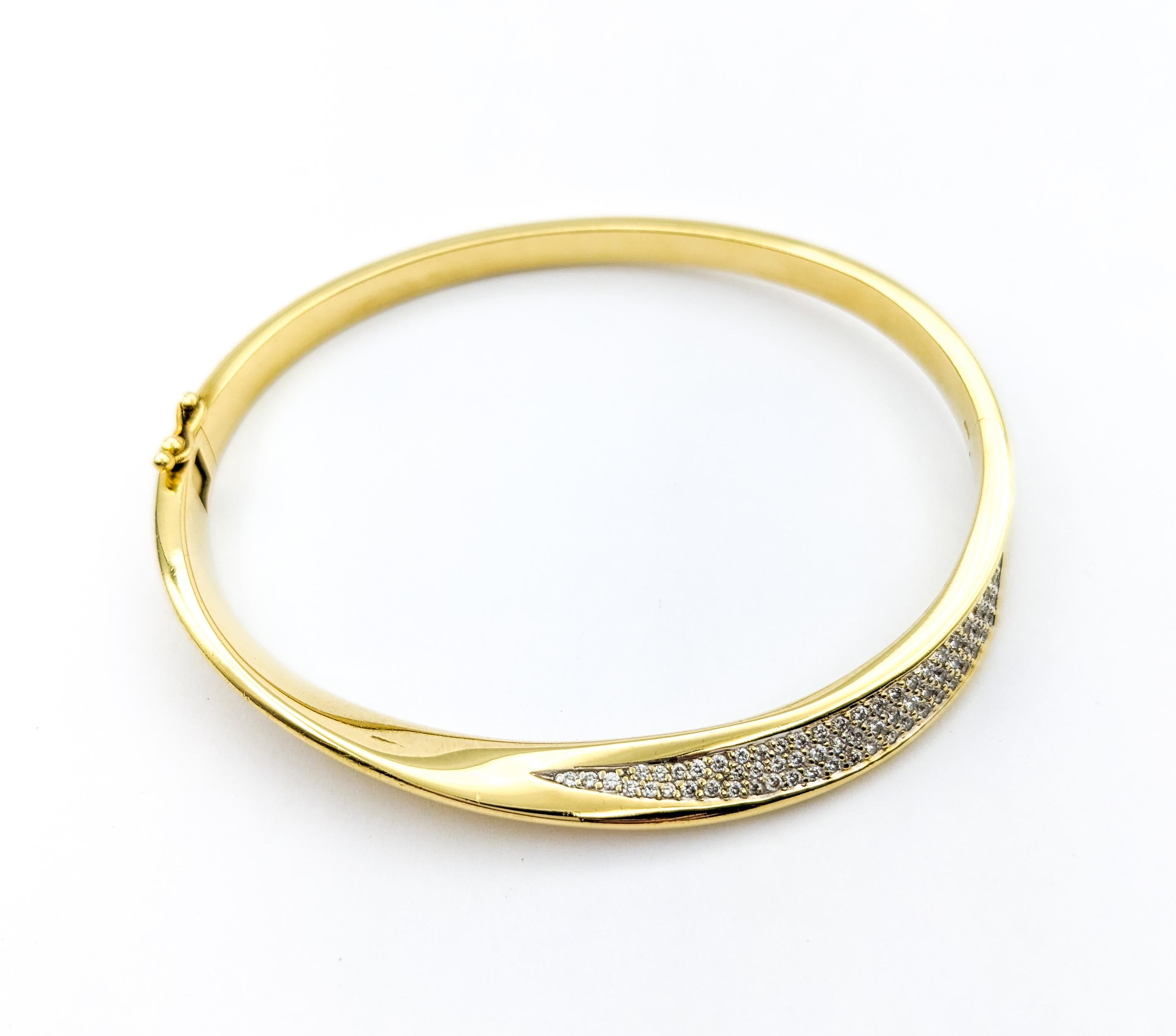 Bracelet en or jaune avec diamant de 0,50ctw en vente 1