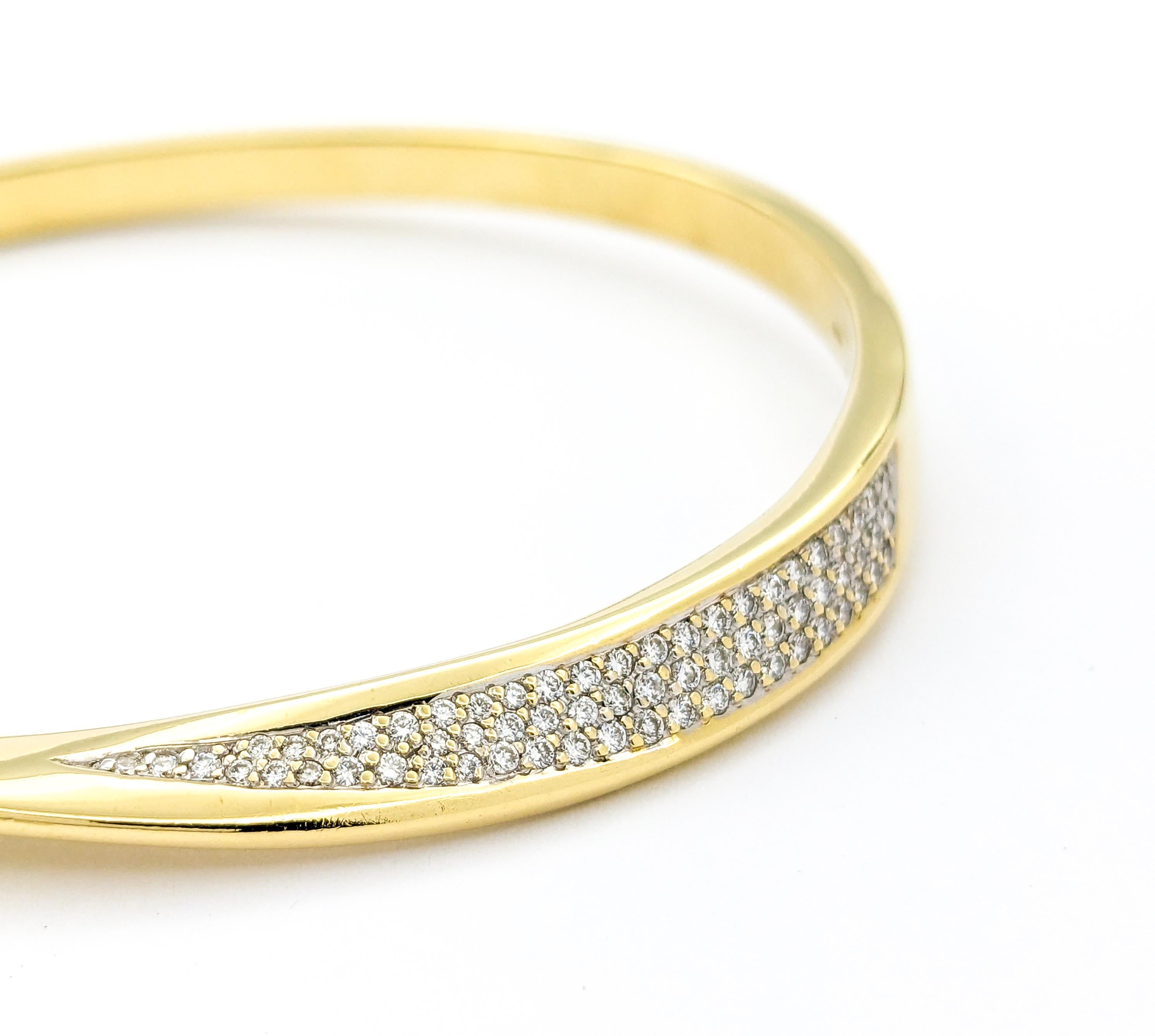 Bracelet en or jaune avec diamant de 0,50ctw en vente 2