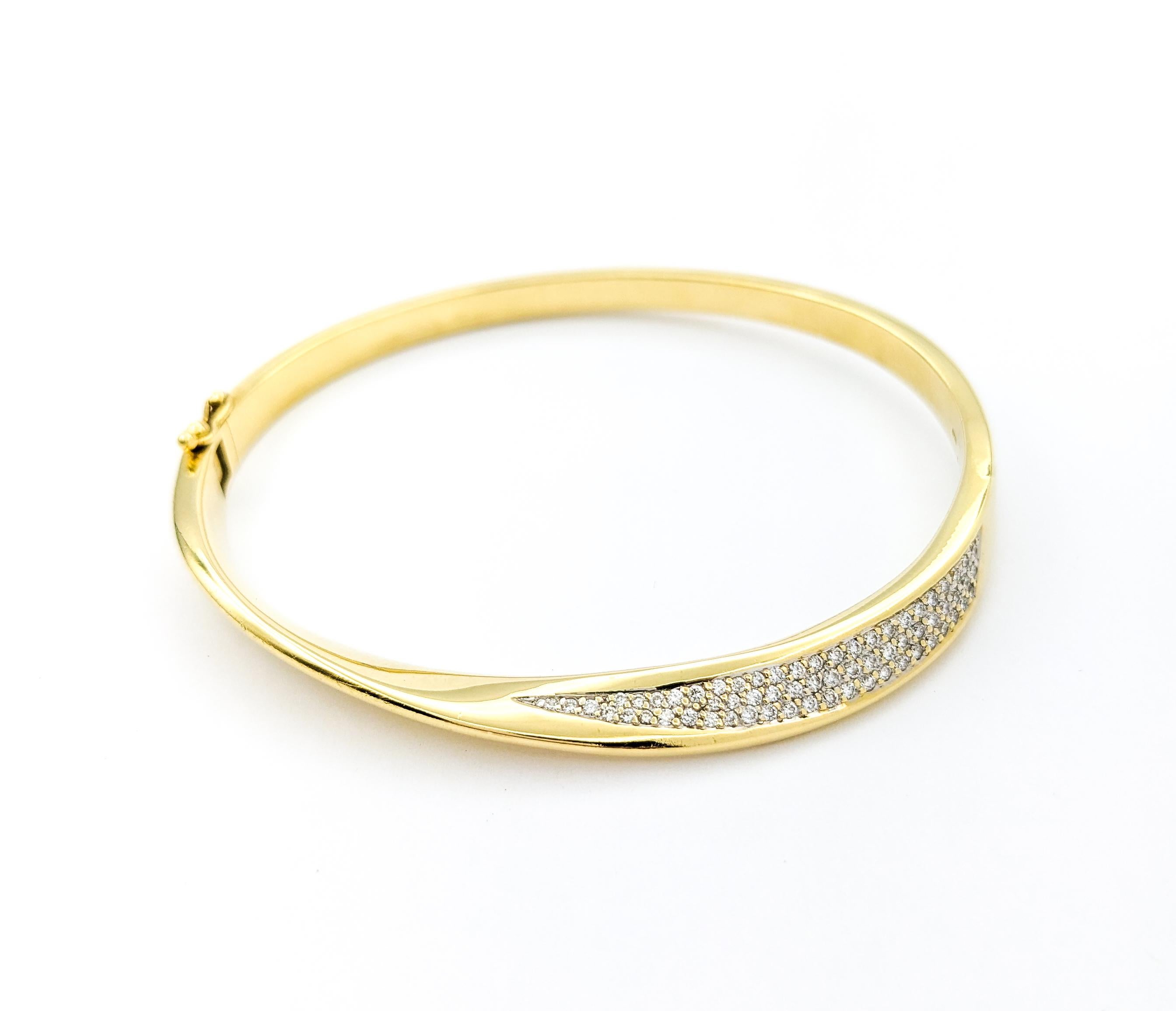 Bracelet en or jaune avec diamant de 0,50ctw en vente 3
