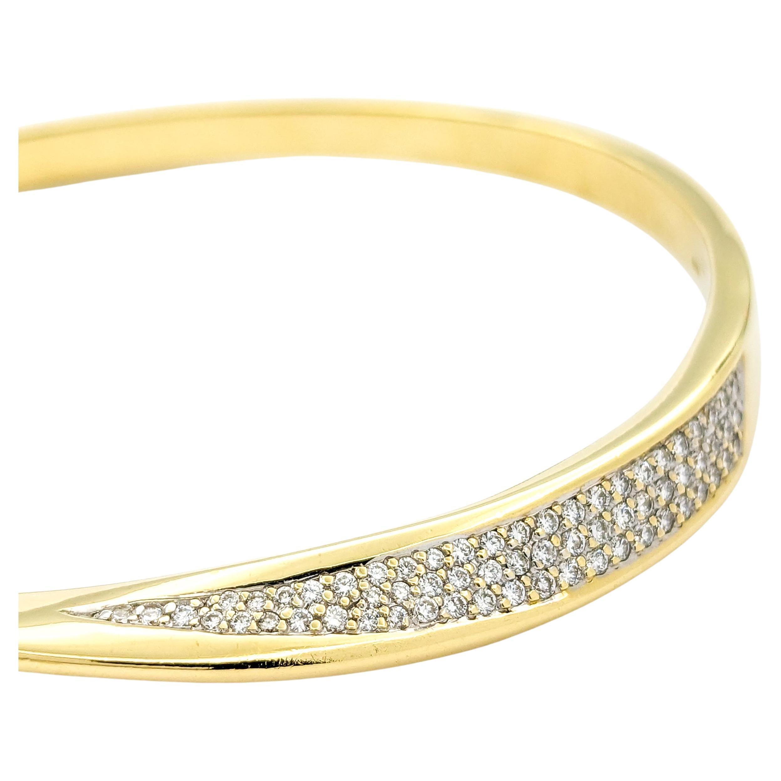Bracelet en or jaune avec diamant de 0,50ctw en vente