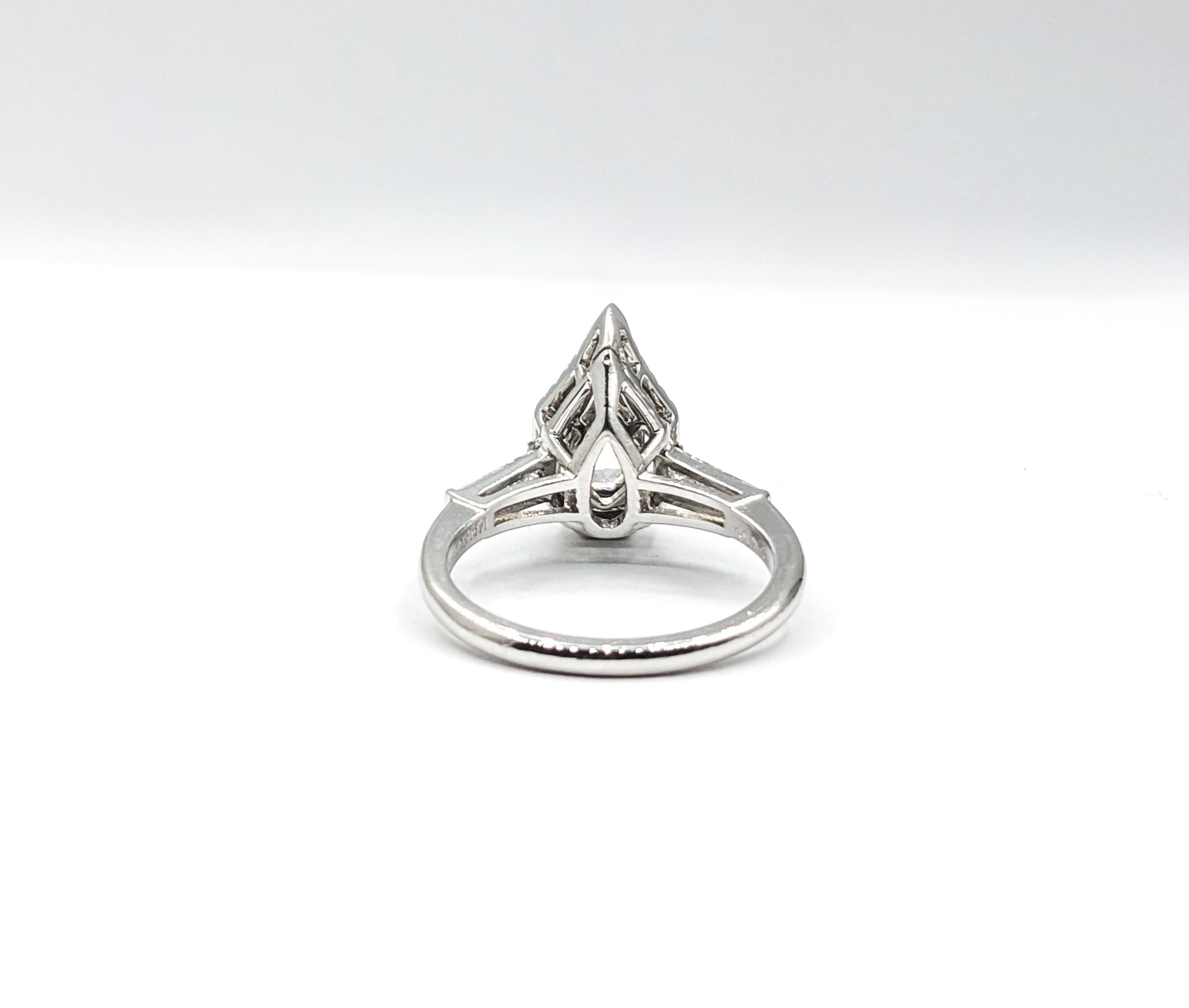 Women's .50ctw Diamond & Fancy Cut Quartz (center stone) Ring In Platinum For Sale