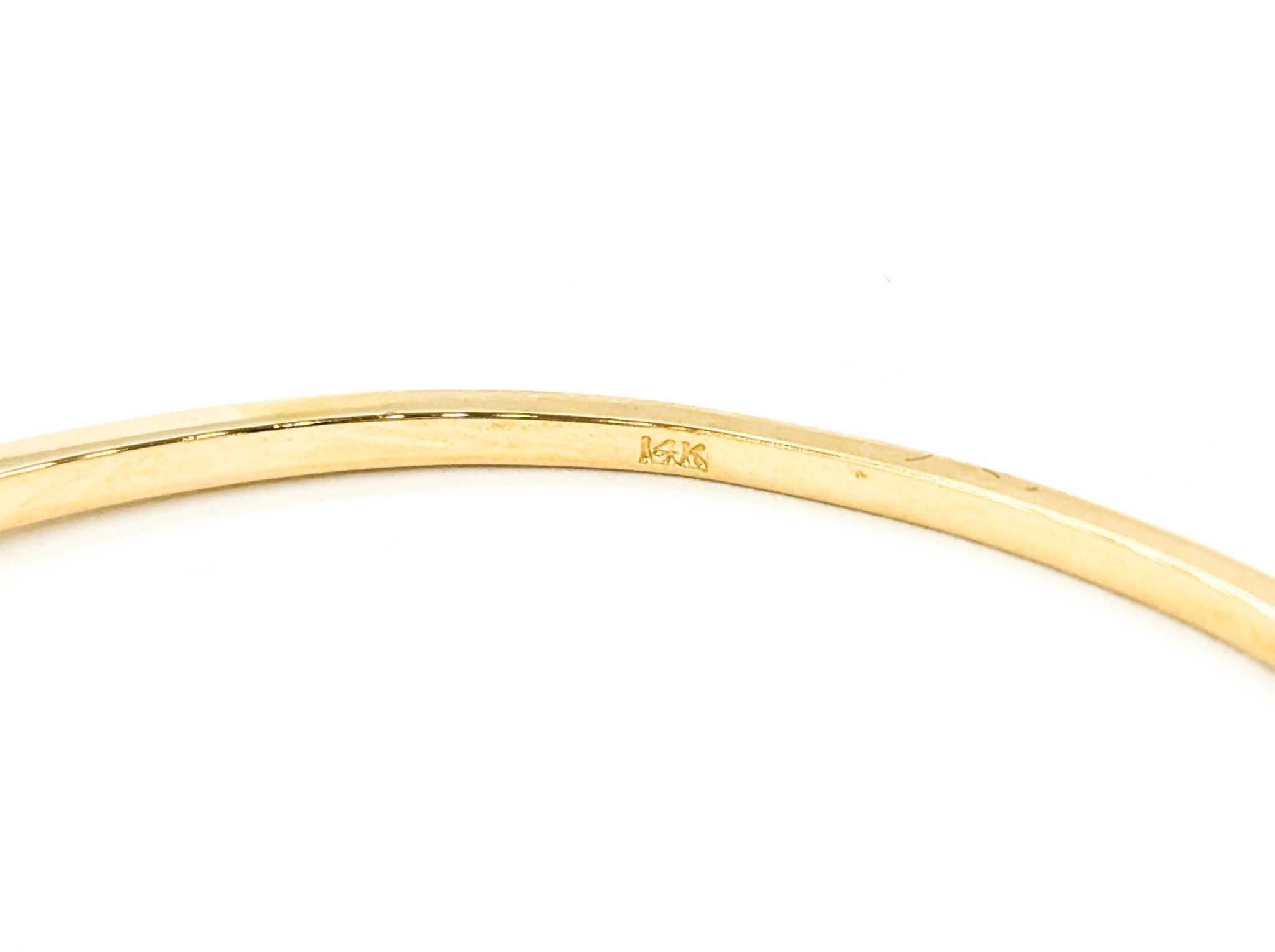 Bracelet à charnière en or jaune avec diamant de 0,50ctw en vente 2