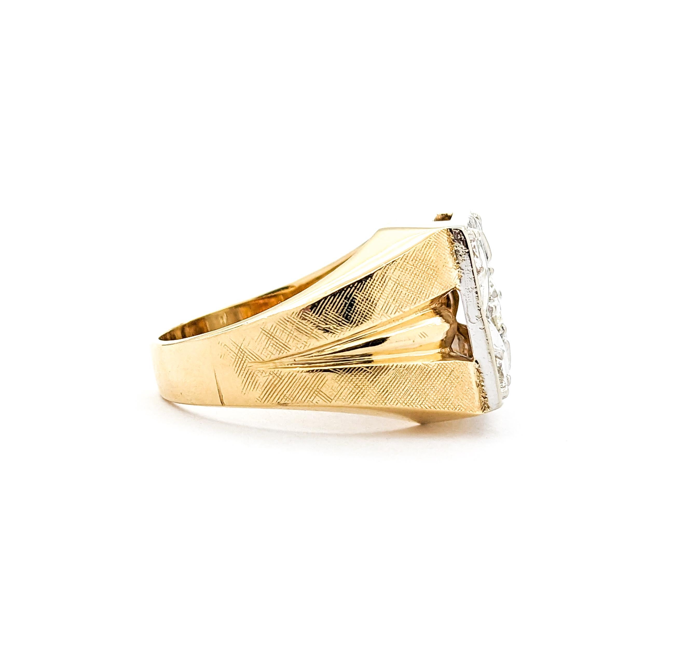 .50ctw Diamond Vintage Ring In Yellow Gold For Sale 1