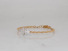 Elegant, .50 Carat Ladies, VS Diamond & Gold Wire Bracelet