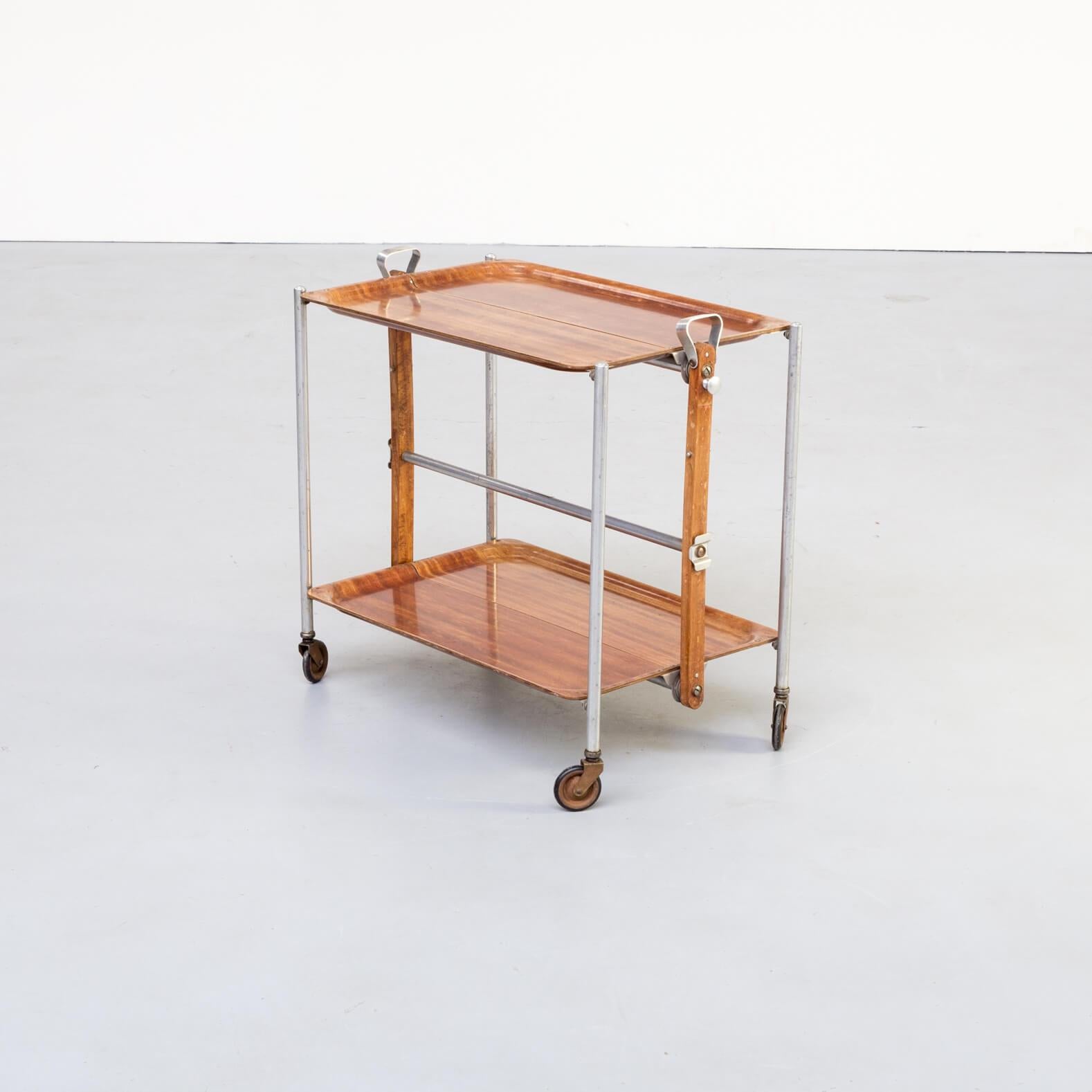 French 1950s First Edition Serving Trolley for Textable For Sale