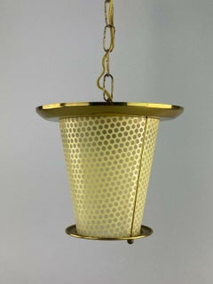 Plafonnier en laiton design mi-siècle moderne, années 50